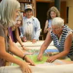 unrolling silk after steaming