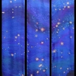 Kristen Gilje, Stars over Copper Basin, hand painted silk, 9 ft. x 55 in., 2002