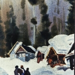 Kristen Gilje,Homeward Bound, watercolor 13x7.5 inches