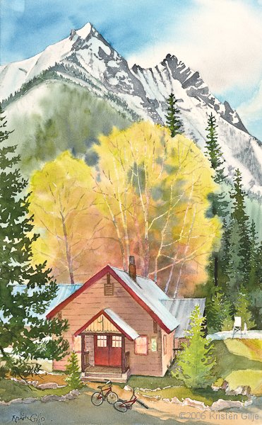 Kristen Gilje, Holden Village School, watercolor 15x11 inches