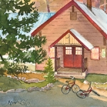 Kristen Gilje, Holden Village School, watercolor 15x11 inches