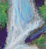 River Banners and Waterfall